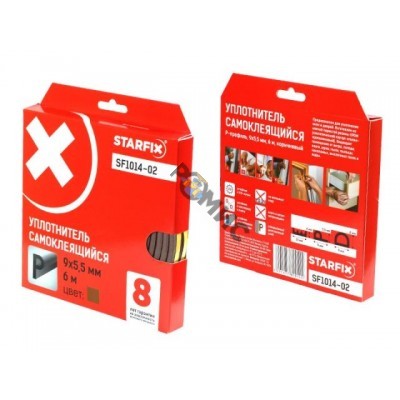 Уплотнитель P коричн.  9х5,5мм 6м STARFIX (SF1014-02)