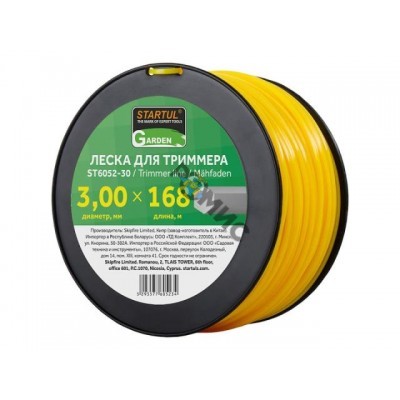 Леска ф3,0 мм х 168м шестигранное сечение STARTUL GARDEN (ST6052-30)