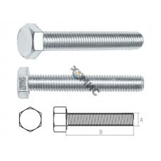 Болт М12х160 мм шестигр., цинк, кл.пр. 5.8, DIN 933 (15 шт в карт. уп.) STARFIX