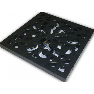 Решетка пластиковая декоративная к дождеприемнику (черный), РБ (Дополнительные элементы: Дождеприемн