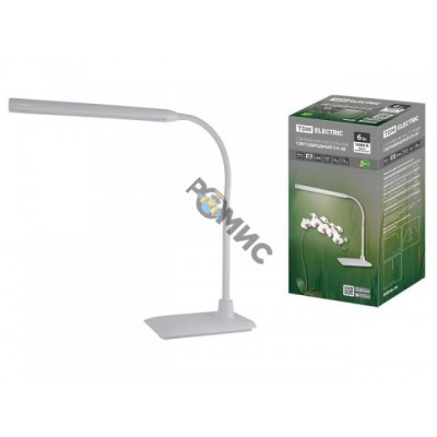 Светильник светодиодный настольный СН-28, сенсор-диммер, 220 В, 6 Вт,  5000 К, белый TDM