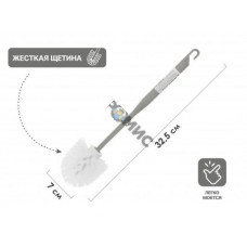 Ершик для унитаза, Solid (Солид), серый, PERFECTO LINEA