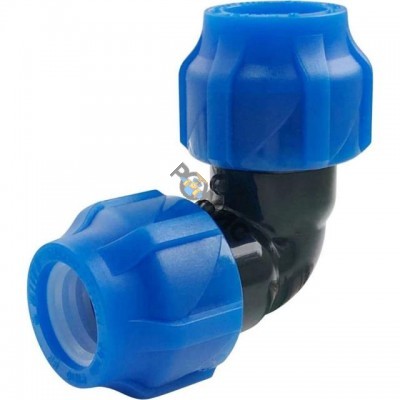 Отвод ПЭ компресс Дн20х90гр Ру16 VALFEX 121001212020 Россия