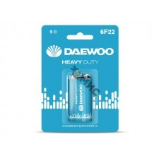 Батарейка солевая 9V 6F22 крона DAEWOO Heavy Duty (JAZZWAY)
