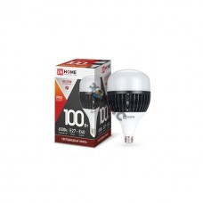 Лампа светодиодная LED-HP-PRO 100Вт грушевидная 6500К холод. бел. E27 9500лм 150-275В с адаптером E40 бел. IN HOME 4690612035697, РФ