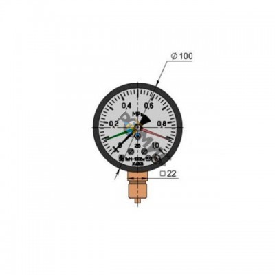 Манометр ЭКМ 100Вм 400кПа-1,5 исп.5 РБ - с государственной поверкой
