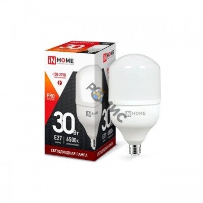 Лампа светодиодная LED-HP-PRO  30Вт 230В 6500К E27 2850лм IN HOME 4690612031088, РФ 1088