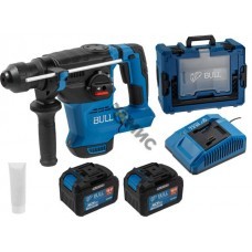Аккум. перфоратор BULL CBH 1826 Xcase, XLTpro, БЕСЩЕТ., 18 В, 2.6 Дж, 26 мм, 2x6 А*ч, з/у (3 режима + Vario-lock, 3,2 кг)