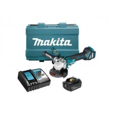 Аккум. углошлифмашина MAKITA LXT DGA 511 RT в кор. (18.0 В, 1 акк., 5.0 А/ч, Li-Ion, диск 125х22.2 мм, вибро)
