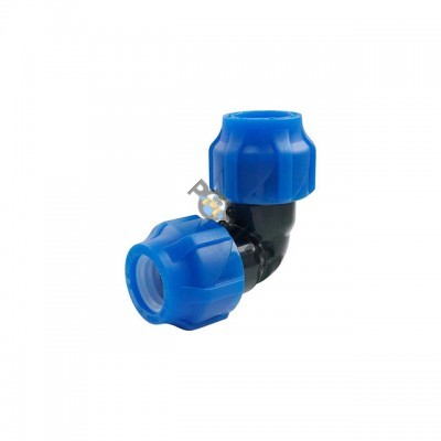 Отвод ПЭ компресс Дн40х90гр Ру16 VALFEX 121001214040, Россия