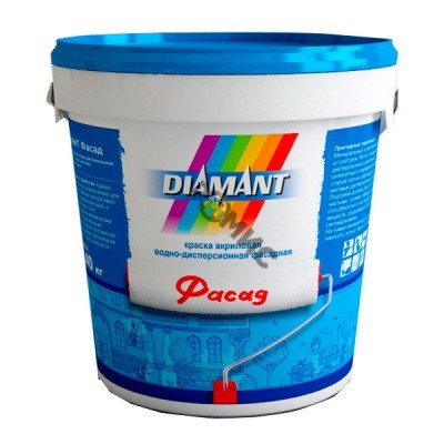 Краска акрил. для фасадов 15,5кг (10л) в/д белая Diamant Фасад (изгот.03.2025г - 2 года), РБ