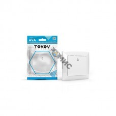 Выключатель проходной 1-кл. СП AVA 10А IP20 в сборе бел. TOKOV LIGHTTKL-AV-P1F-C01, РФ 2027