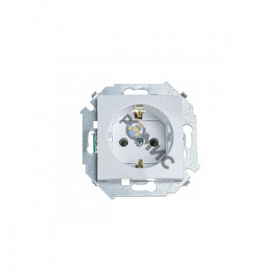 Механизм розетки 1-м СП Simon15 16А IP20 250В с заземл. винт. клеммы бел. Simon 1591432-030, РФ