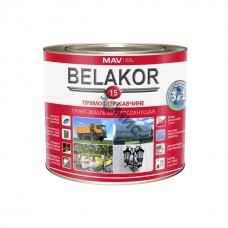 Грунт-эмаль прямо по ржавчине RAL 7001 светло-серый мат. 2,4 л (2,2кг) BELAKOR 15 быстросохн. мат (изгот.04.2025г +24 мес) . РБ