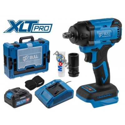 Аккум. ударный гайковерт BULL SC 1804 Xcase XLTpro БЕСЩЕТ., 18 В, 400 Н*м, 1/2