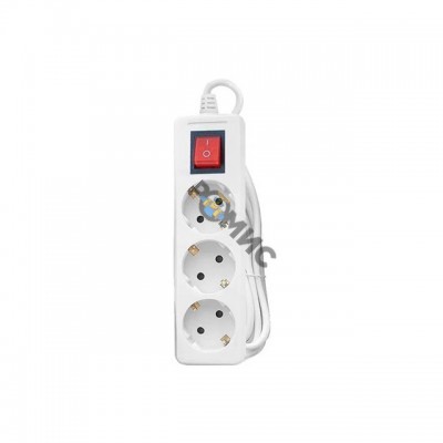 Удлинитель 3х5м с заземл. с выкл. 10А 3х0.75 TOKOV ELECTRIC TKE-C01-BU3-5-075-ZV, РФ4420