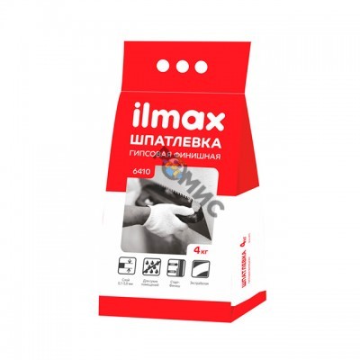 Шпатлёвка гипсов. ILMAX 6410 (финишная) для внутрен. работ/ 4кг/РБ (изгот 05.25  +12мес)