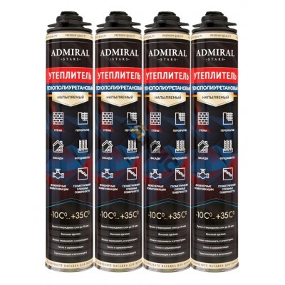 Утеплитель напыляемый пенополиуретановый ADMIRAL 900гр/900 мл