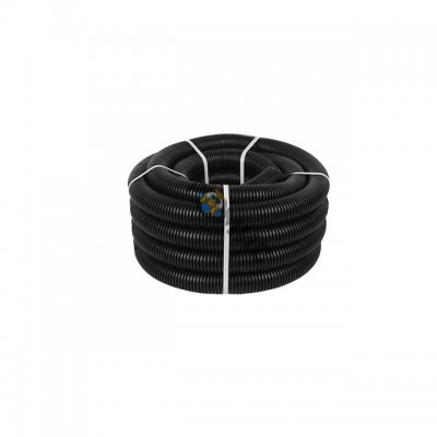 Труба гофрированная ПНД легкая d63мм с протяжкой черн. (уп.15м) Ruvinil 26301, РФ