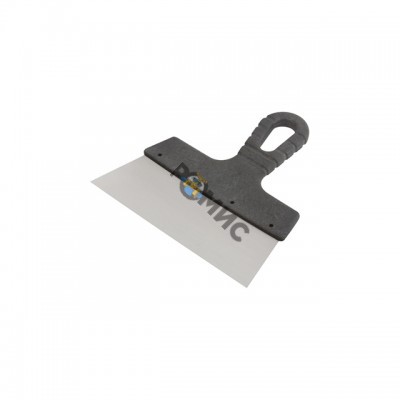 Шпатель фасад. нерж. с пласт. ручкой 200мм (нерж.сталь 0,5мм) Рошма,  пластик. ручка Китай 1930