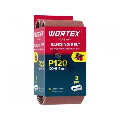 Шлифлента 100x914 мм P120 бесконечная 3 шт. для станка WORTEX GM 1528