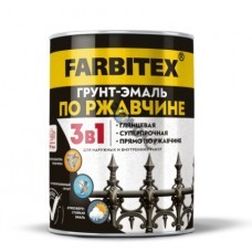 Грунт-эмаль прямо по ржавчине  желтый 1,8кг FARBITEX  3в1 прямо по ржавчине, РФ