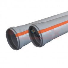 Труба PP-H сер б/н Дн110х2,2 L=2,0м в/к OPTIMA VALFEX 211100200, Россия