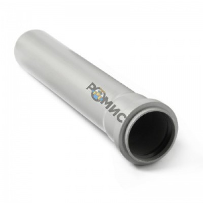 Труба PP-H сер б/н Дн50х1,5 L=0,5м в/к OPTIMA VALFEX 220500050, Россия