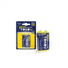 Батарейка 6LR61 9V (крона) alkaline (блист.1шт) TOKOV ELECTRIC TKE-ALS-6LR61/B1, РФ8046