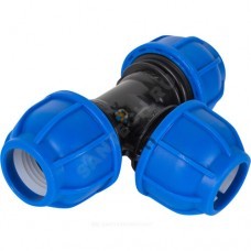 Тройник ПЭ компресс Дн32 Ру16 VALFEX 1210012323232 Россия