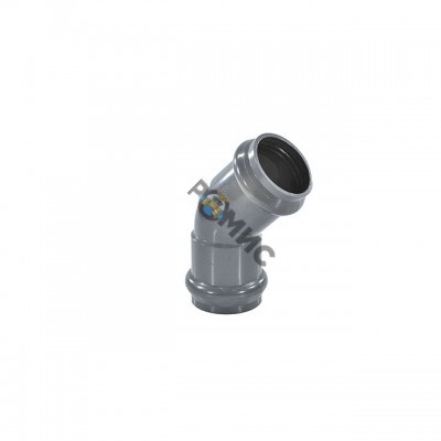 Отвод НПВХ нап сер 2-растр Дн110х45гр Ру10 SDR26 Aquaviva AQV103110, Россия