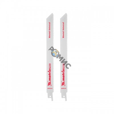 Пилка для сабельной пилы по металлу S 1122VF (2 шт.) 200/1.8-2.5 мм, Bimetal,  Pro Matrix, (пропил прямой, тонкий рез) (782002) РФ