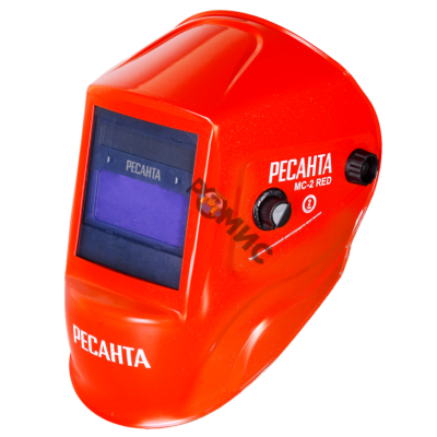 Сварочная маска МС-2 RED Ресанта (хамелеон, окно 92х42мм, 4/9-13), РОССИЯ 65/117